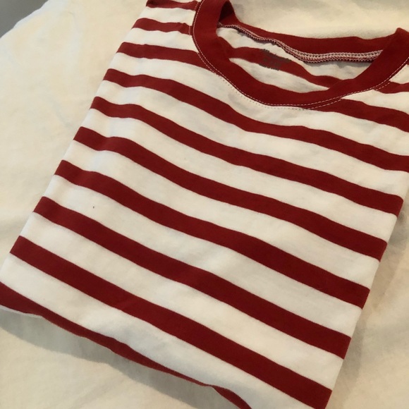 Madewell Tops - Madewell White & Red Striped Shirt